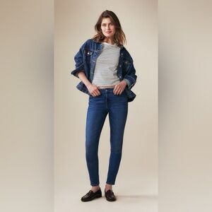 High-Waisted Rockstar Super-Skinny Jeans – Dark Wash, Winter-Insulated, Size 0